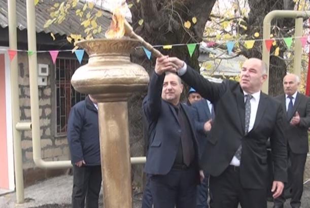 Oğuzun ucqar kəndinə ilk dəfə təbii qaz verildi