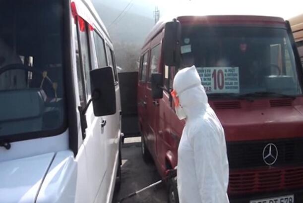 Şəkidə marşrut avtobusları dezinfeksiya olunub