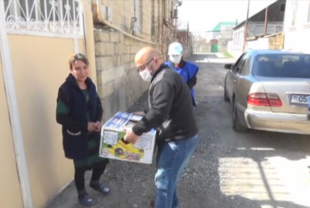 Ağstafa və Qazaxda ahıl şəxslərə və aztəminatlı ailələrə ərzaq yardımı paylanılıb