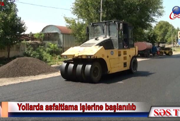 Ağstafada yollar təmir edilir