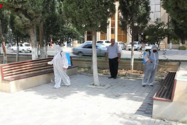 Göyçayda davamlı dezinfeksiya işləri aparılır