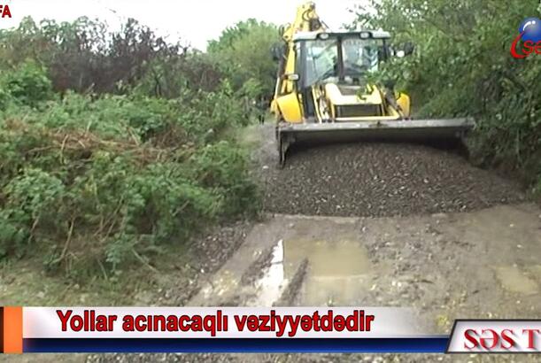 Ağstafada yolların son vəziyyəti