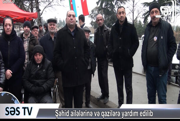 Gəncədə şəhid ailələrinə və qazilərə növbəti dəstək