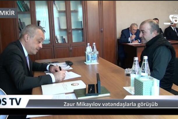 Zaur Mikayılov Şəmkirdə vətəndaşlarla görüşüb