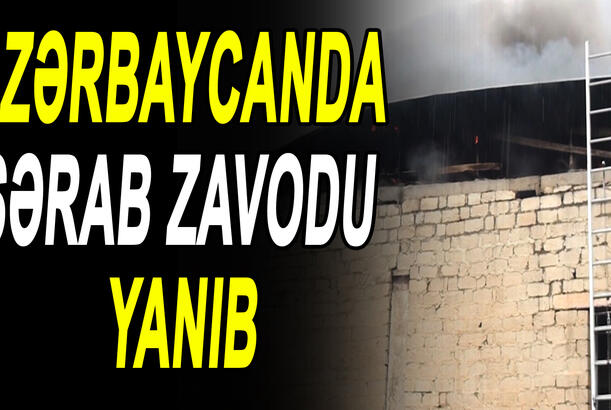 Azərbaycanda şərab zavodu yanıb