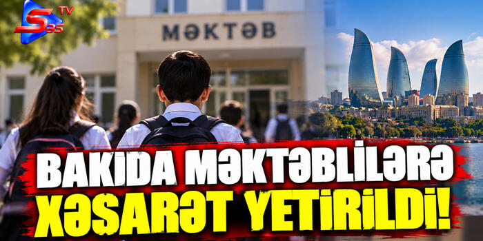 Bakıda məktəblilərə xəsarət yetirildi!